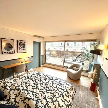 Mid-term L Parc Monceau - Ac & Rooftop Apartament *